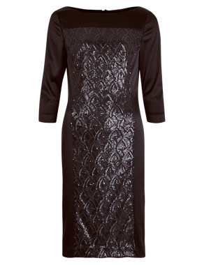 Speziale Sequin Embellished Panelled Shift Dress Image 2 of 5