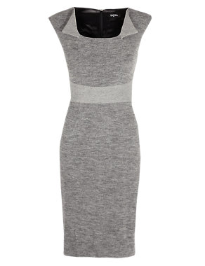 Speziale Wool Blend Textured Shift Dress Image 2 of 6