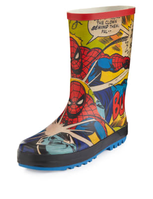 Kids spiderman outlet wellies