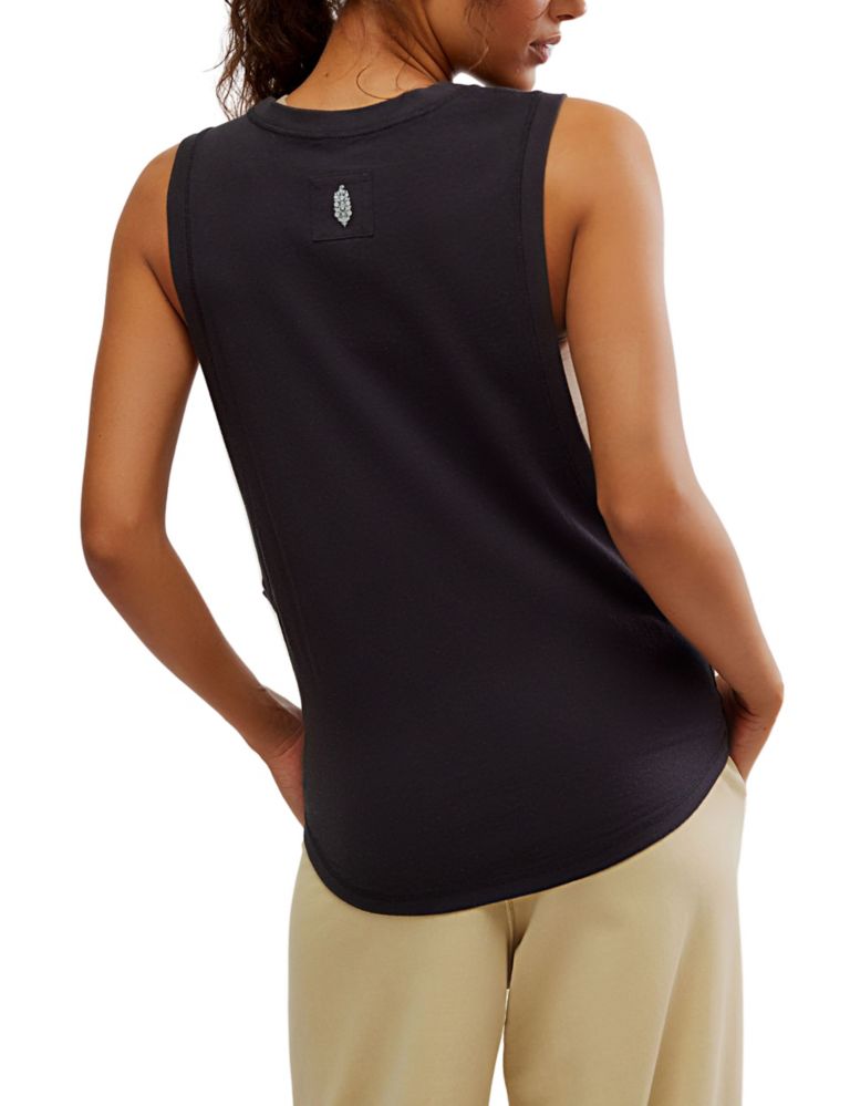 Spin Pure Cotton Crew Neck Relaxed Vest Top 5 of 5
