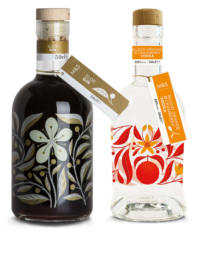Spirit of M S Sloe Gin Blood Orange Cranberry Vodka M S