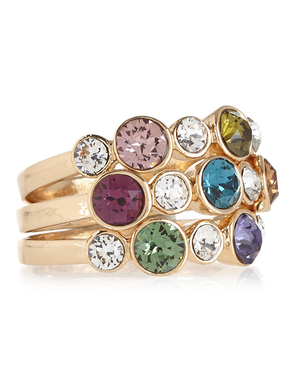 Splendor Diamanté Ring MADE WITH SWAROVSKI® ELEMENTS Image 1 of 2