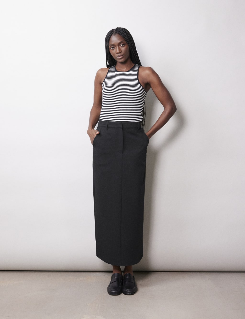 High waisted maxi pencil skirts top