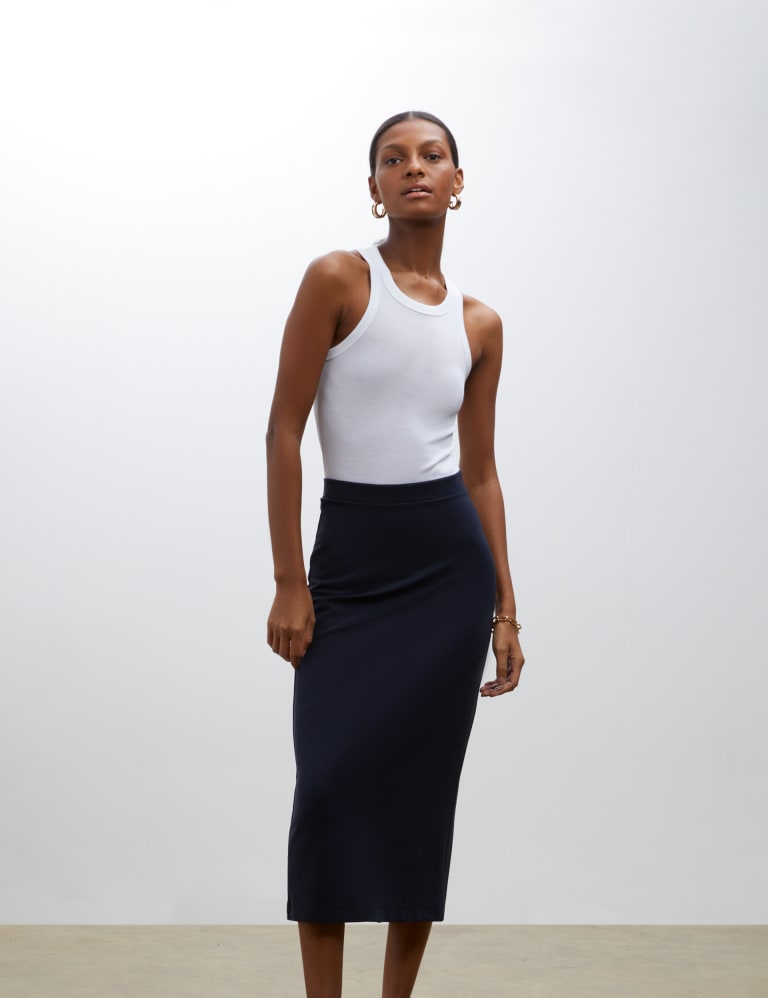 Black midi on sale pencil skirt