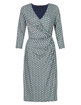 Split Circle Print Wrap Dress | M&S Collection | M&S