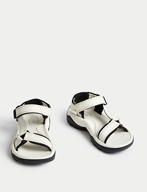 Sporty Ankle Strap Flat Sandals Image 2 of 3
