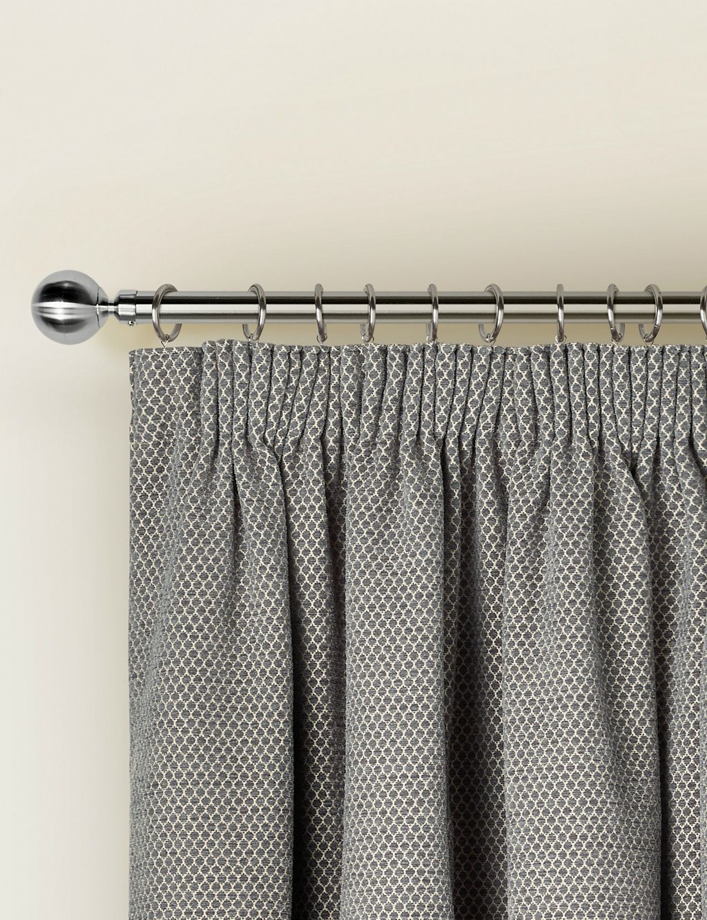 Spot Chenille Pencil Pleat Curtains 2 of 2