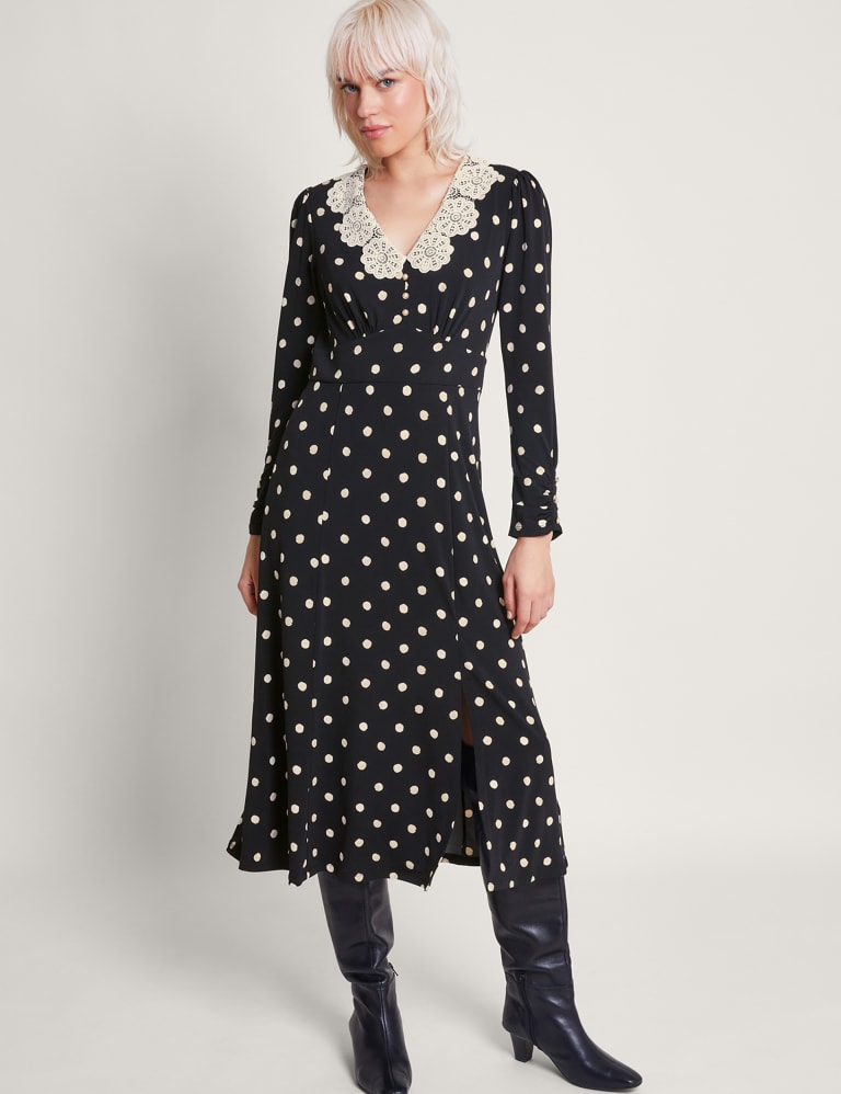 Monsoon spot dress clearance