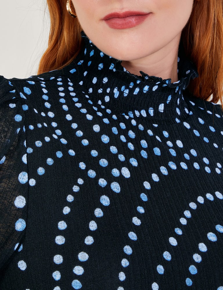 Monsoon liza spot dress top