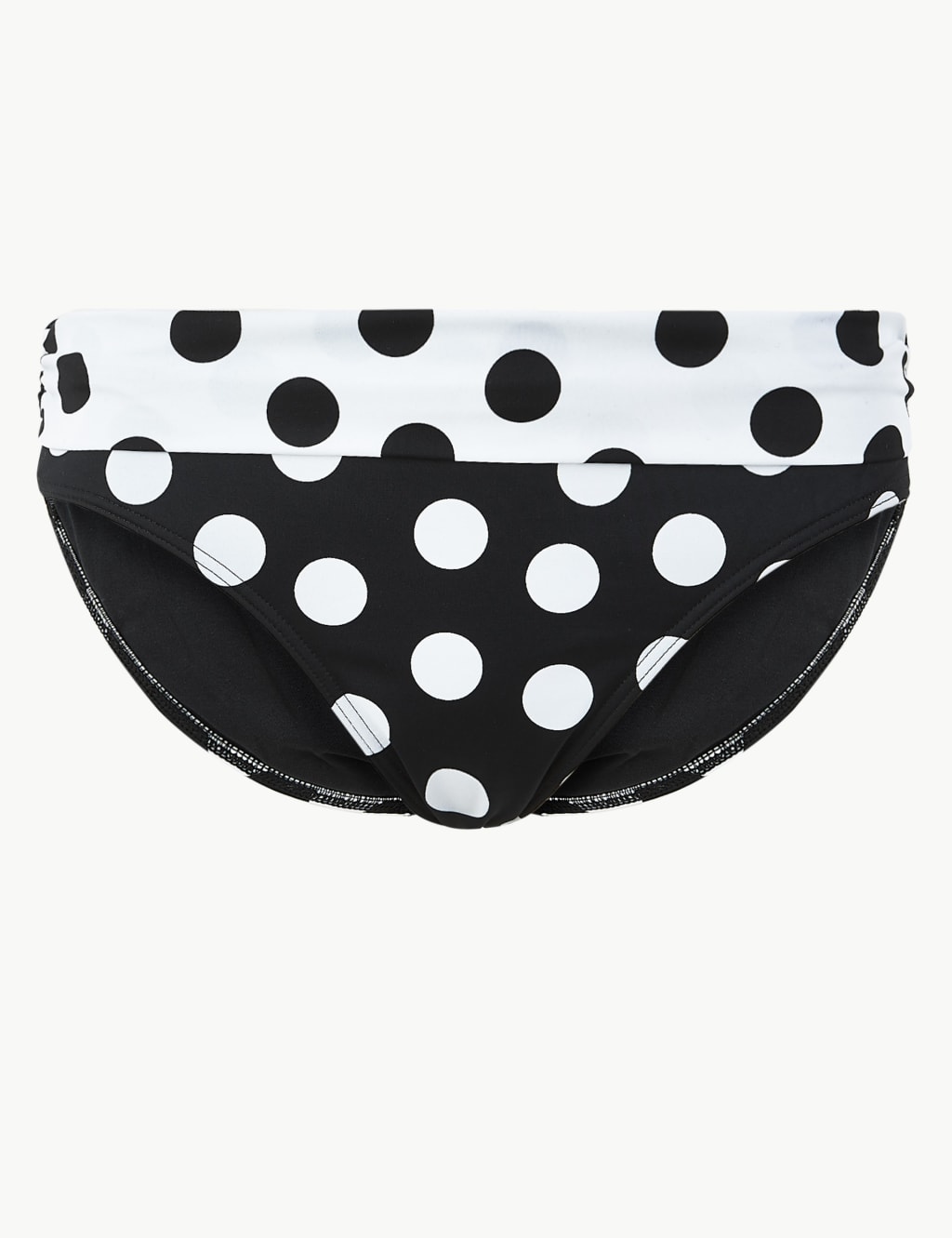 Spot Print Roll Top Bikini Bottoms M&S Collection M&S