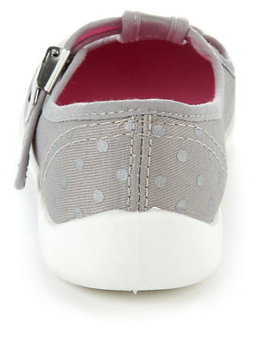 Spotted Clasp Fastening T-Bar Plimsolls (Younger Girls) Image 2 of 5