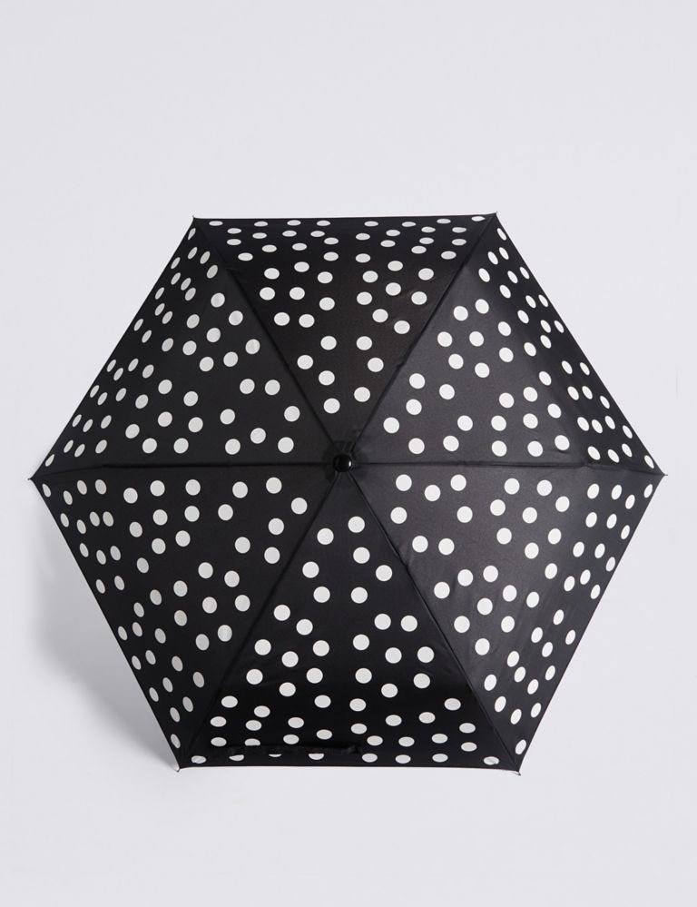 Spotted Compact Umbrella with Stormwear™ 2 of 3
