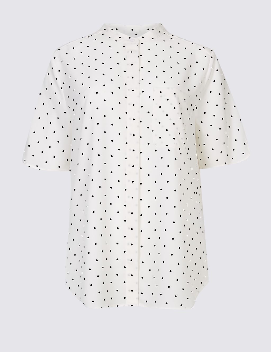 Spotted Crepe Half Sleeve Shirt 1 of 5