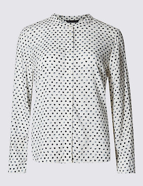 Spotted Cropped Boxy Shirt Image 2 of 3