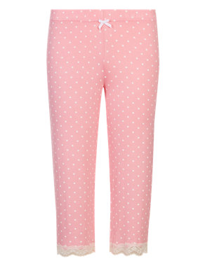 Spotted Cropped Pyjama Bottoms Image 2 of 4
