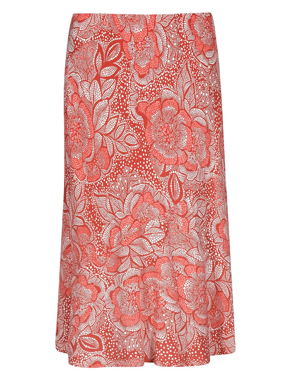 Spotted Floral Fit & Flare Long Skirt 2 of 5