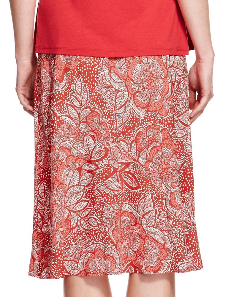 Spotted Floral Fit & Flare Long Skirt 5 of 5