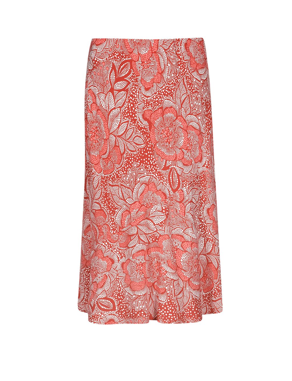 Spotted Floral Fit & Flare Long Skirt 1 of 5