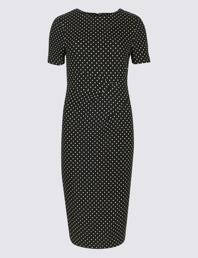 Spotted Half Sleeve Pencil Dress 2 of 5