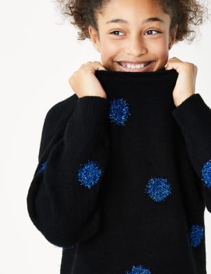 Girls spotty outlet jumper