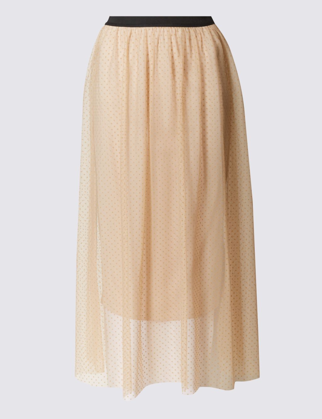 Spotted Mesh A-Line Midi Skirt 1 of 5