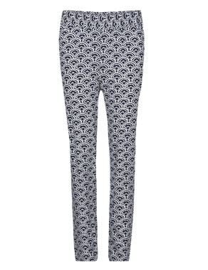 Spotted Scallop Print Tapered Leg Trousers Image 2 of 4