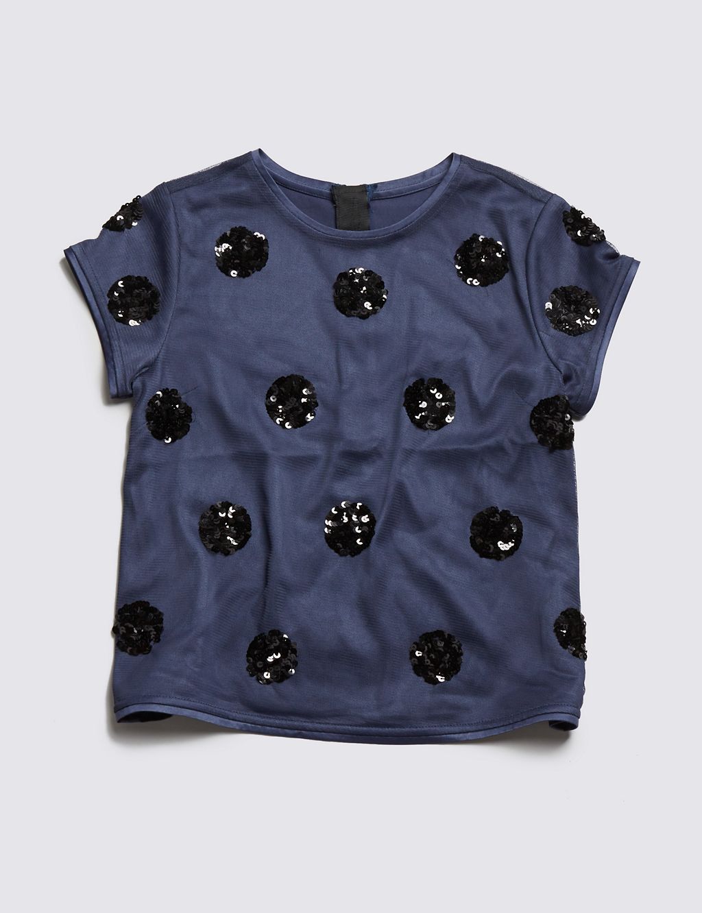 Spotted Sequin Embellished Top (5-14 Years) 1 of 3