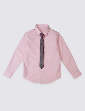 Spotted Shirt with Tie (3-14 Years) Image 2 of 4