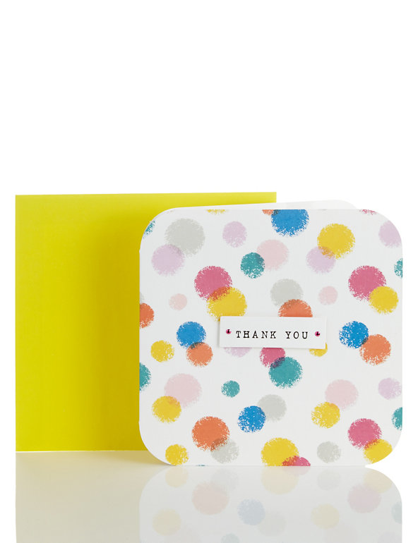 Spotty Thank You Card Image 1 of 2