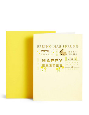 Spring Has Sprung Text Easter Card Image 2 of 4