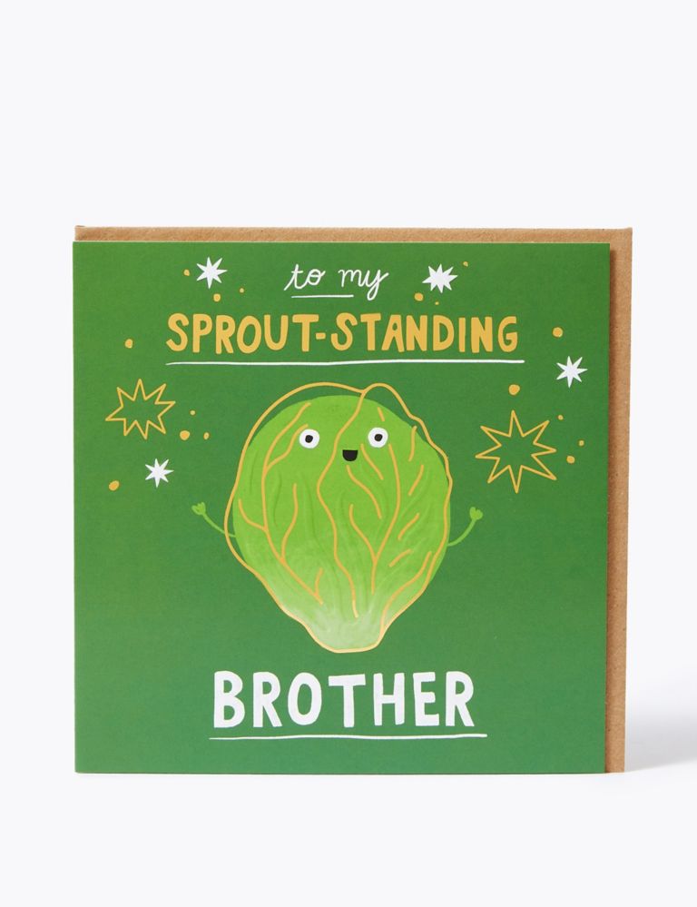 Sprout-standing Brother Christmas Card 1 of 2
