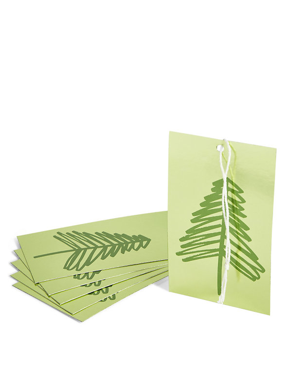 Spruce 6 Green Tree Gift Tags Image 1 of 2
