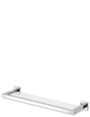 Glass and chrome clearance bathroom shelf