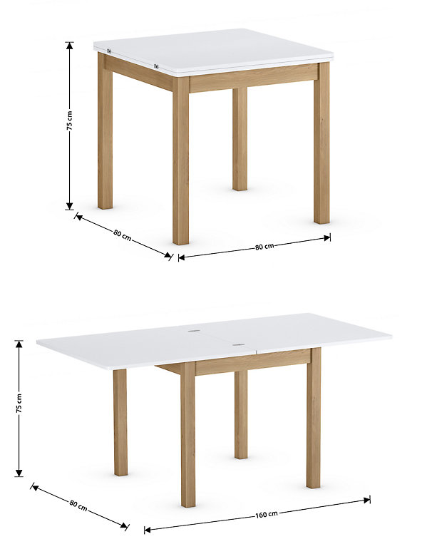 Square Extending Dining Table Loft M S, Square Extendable Table And Chairs