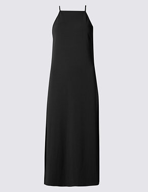 Square Neck Midi Slip Dress Image 2 of 3