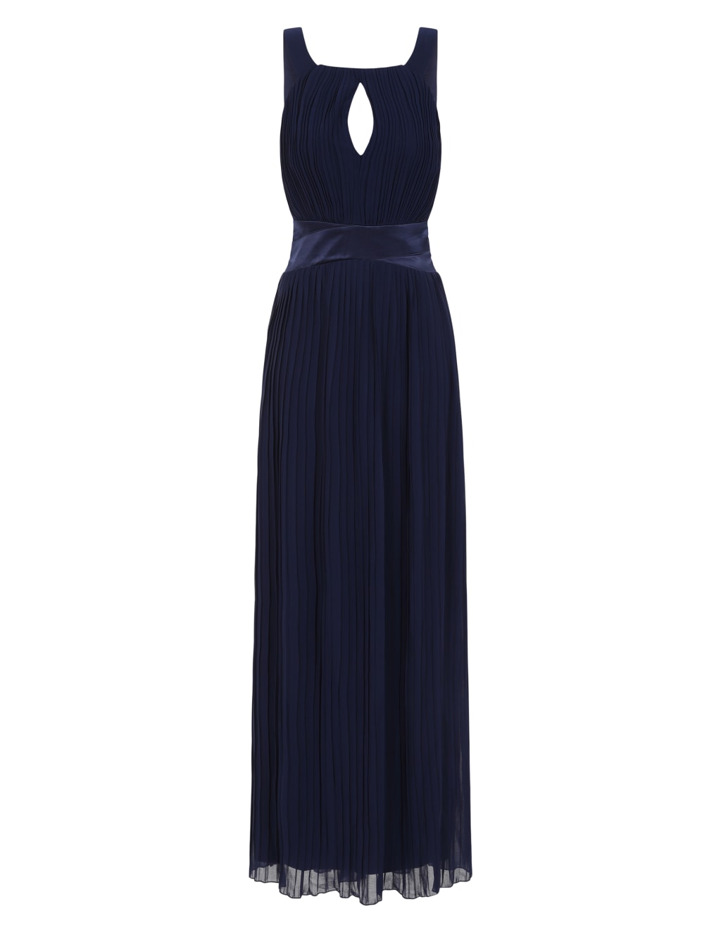 Square Neck Pleated Maxi Bridesmaid Dress 1 of 5