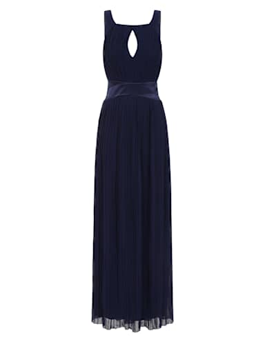 Square Neck Pleated Maxi Bridesmaid Dress 2 of 5