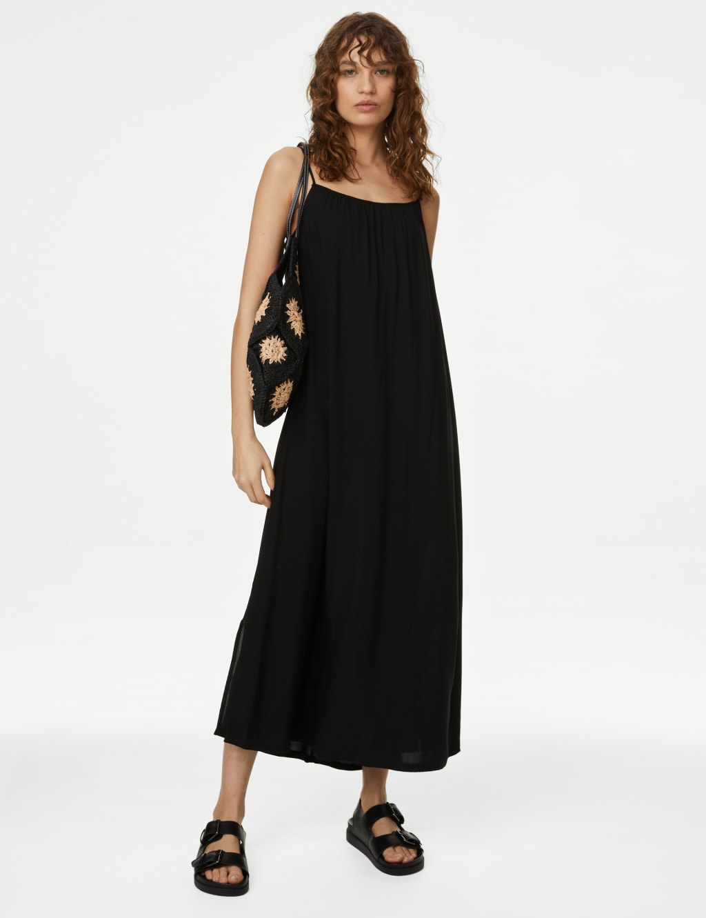 Midi cami slip dress top