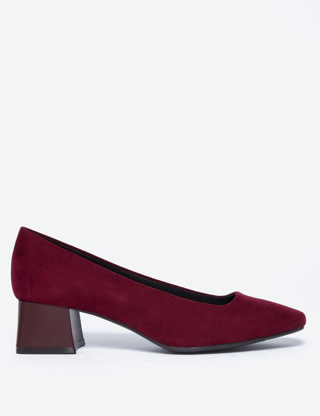 Square Toe Block Heel Court Shoes 1 of 5