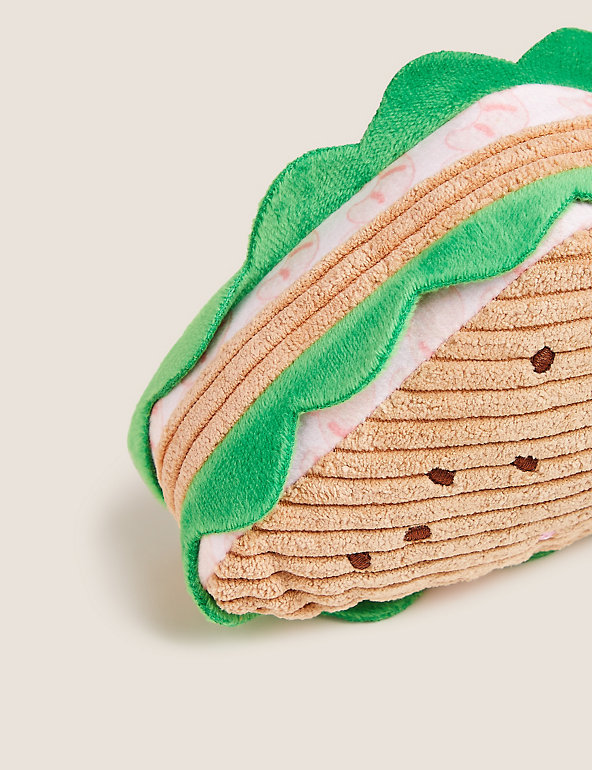 7" Squeaky Sandwich Dog Toy