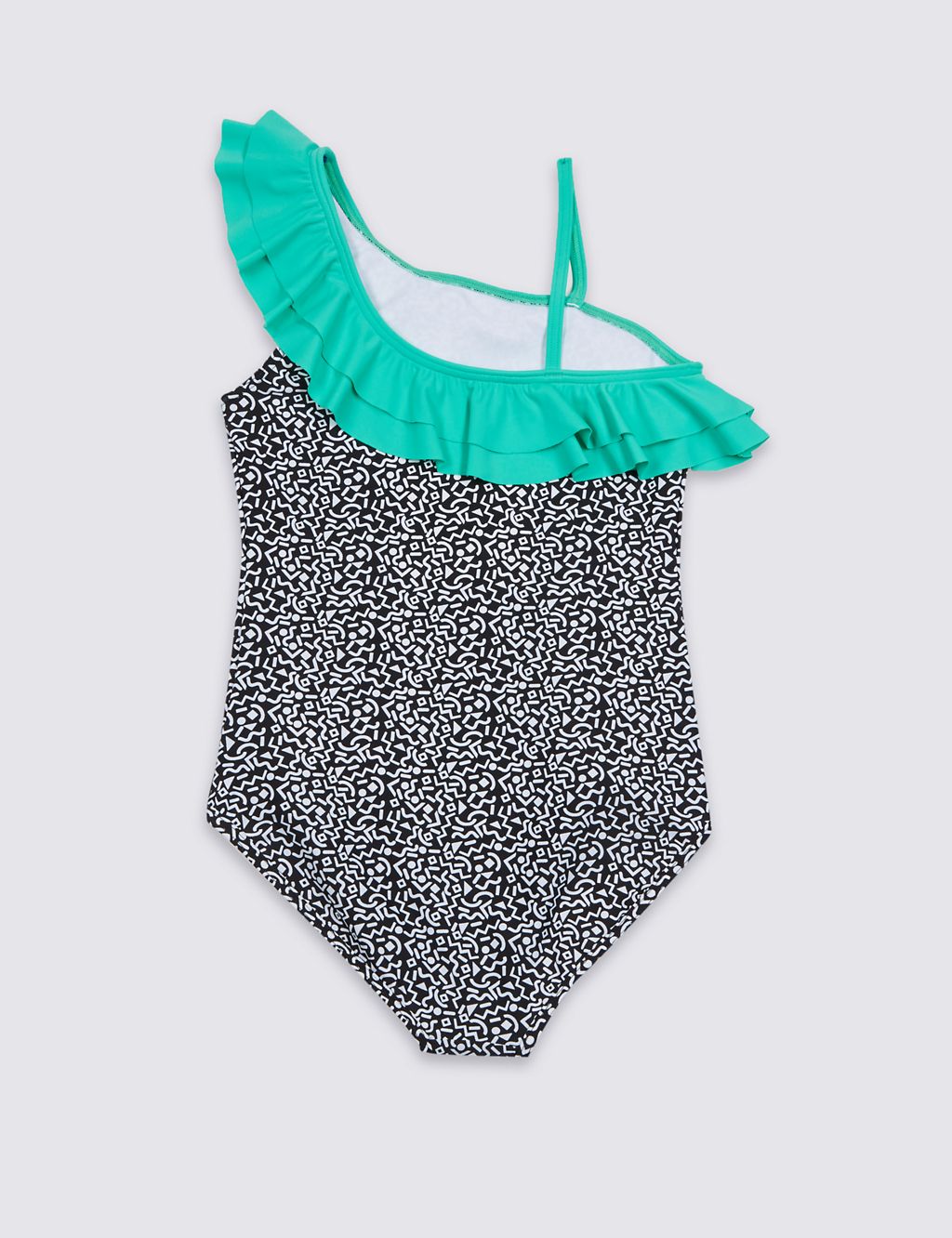 Squiggle Print Frill Swimsuit (5-14 Years) 2 of 3