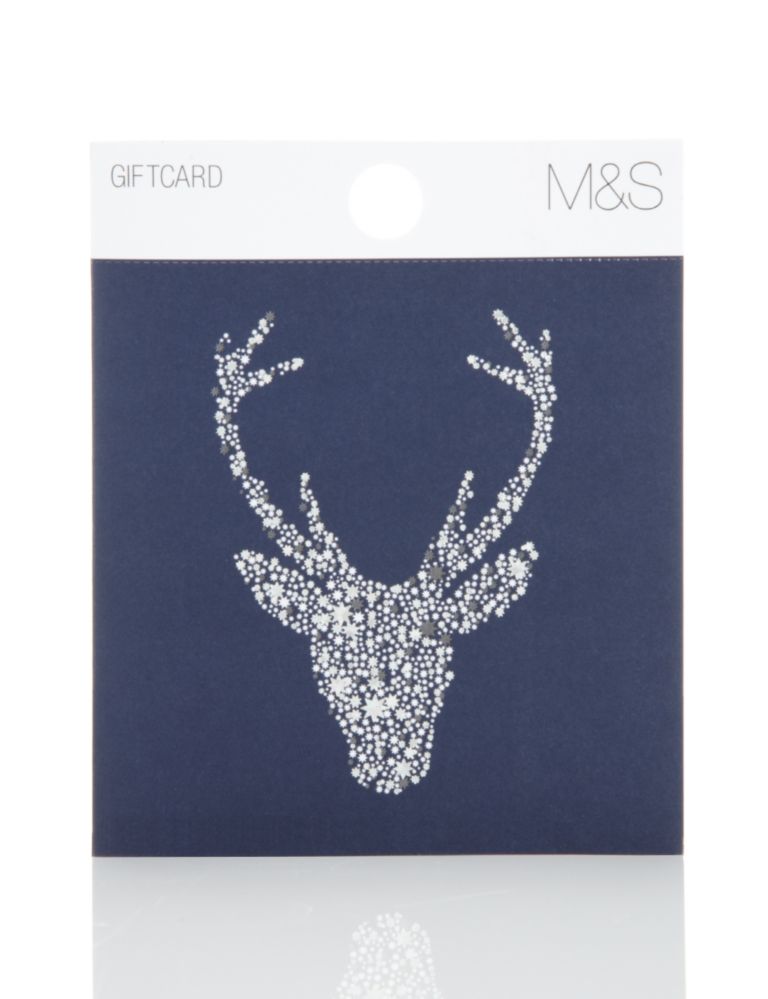 Stag Head Christmas Gift Card 1 of 3