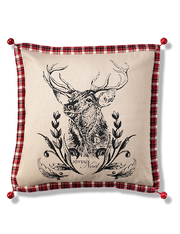 Stag Print Cushion Image 1 of 2