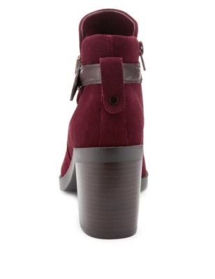 Stain Away™ Suede Ankle Strap Boots with Insolia® Image 2 of 5
