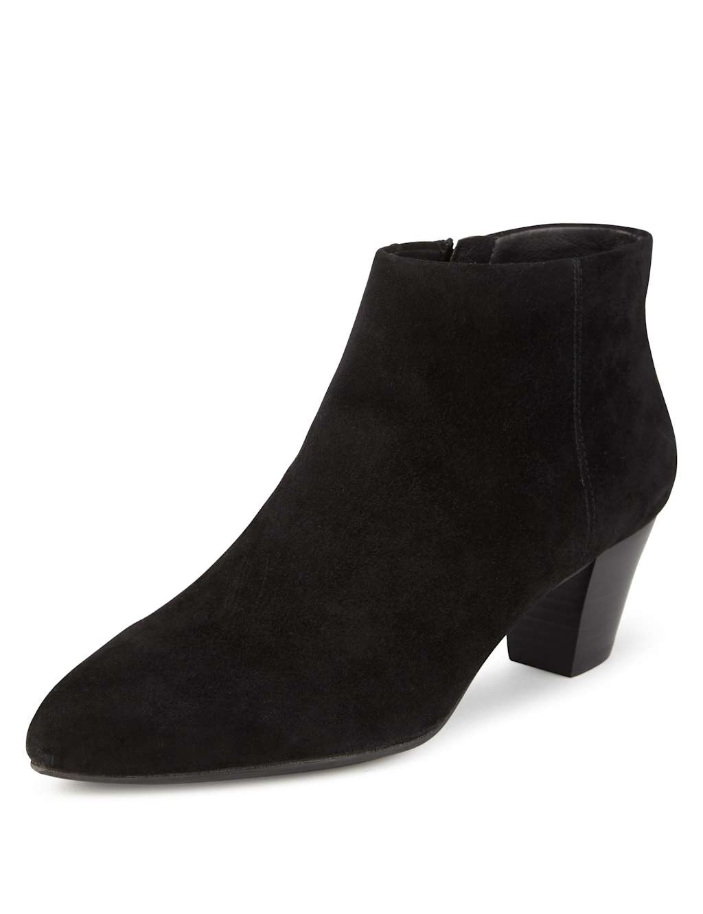 Suede Pointed Ankle Boots