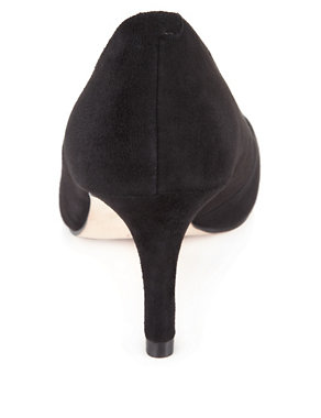 Stain Away™ Suede Pointed Toe Court Shoes with Insolia® Image 2 of 4