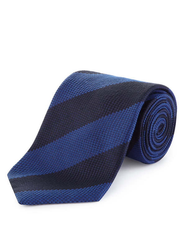 Stain Resistance Bold Striped Tie with Silk Image 1 of 1