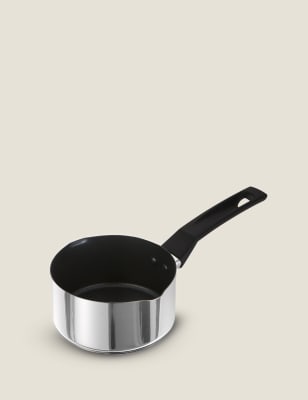 Samuel Groves Tri-Ply Stainless Steel Non-Stick Milk Pan, 14cm