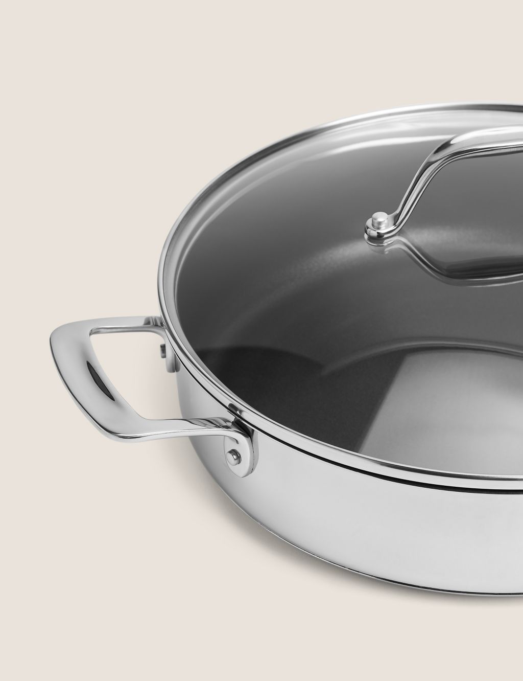 Stainless Steel 28cm Large Non-Stick Sauté Pan 1 of 4