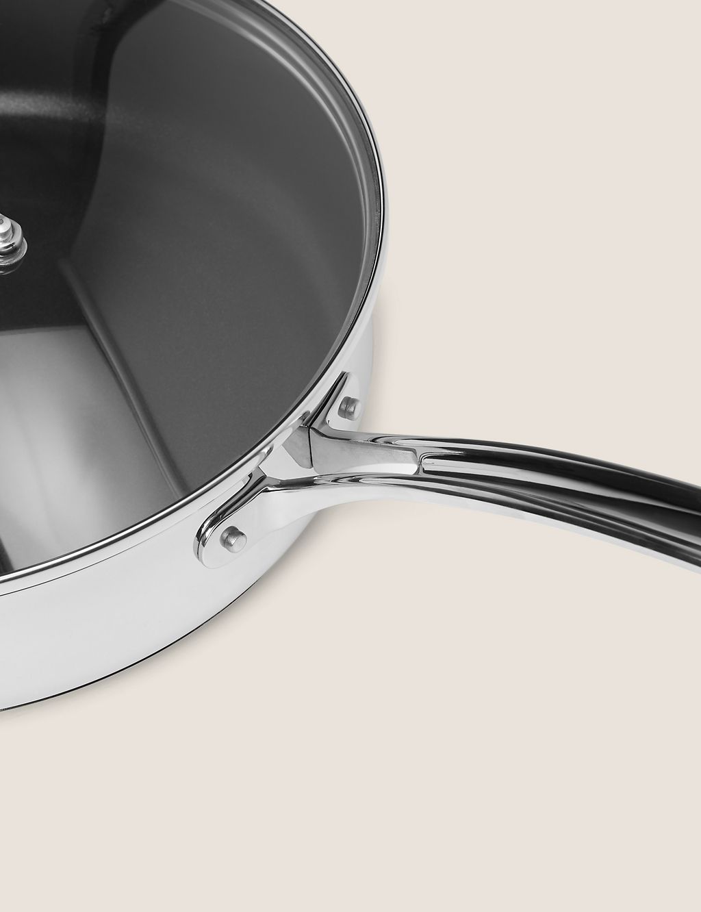 Stainless Steel 28cm Large Non-Stick Sauté Pan 2 of 4